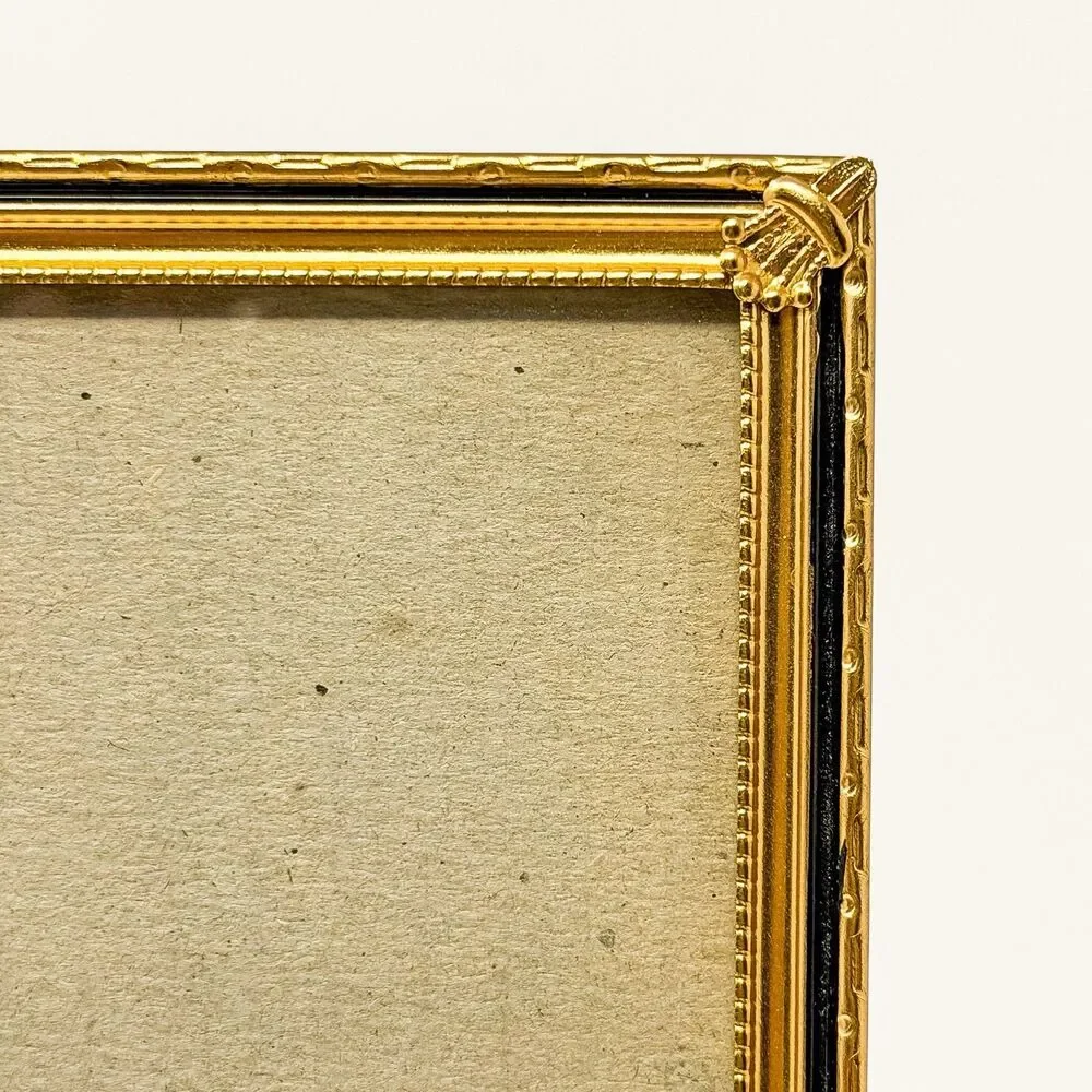 Vintage Black Gold Picture Frame 8x10 Photo Ornate Hollywood Regency Decor